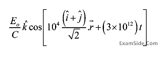 JEE Main 2018 (Online) 15th April Morning Slot Physics - Electromagnetic Waves Question 158 English Option 3