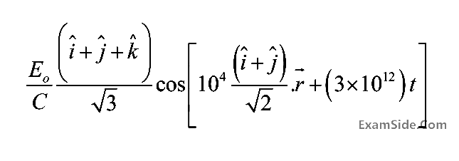JEE Main 2018 (Online) 15th April Morning Slot Physics - Electromagnetic Waves Question 158 English Option 4