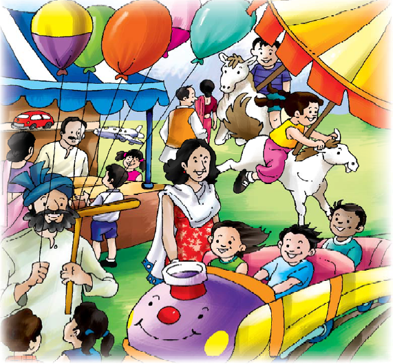NCERT Solutions Class 1 English Unit 5 Poem Merry-Go-Round - 1