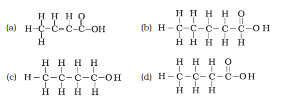 structural formula of butanoic acid