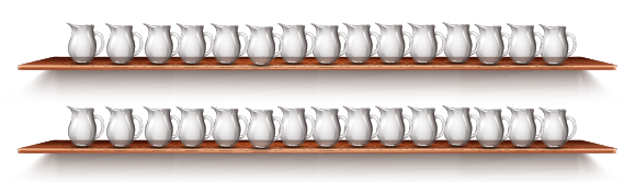 Jars in the shelf