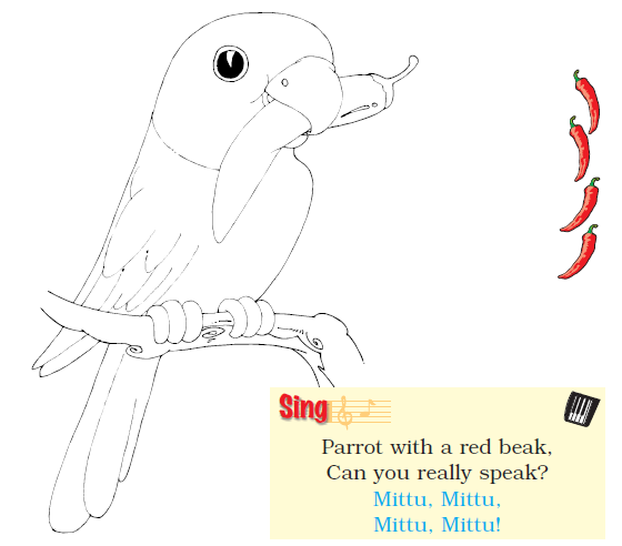 NCERT Solutions Class 1 English Unit 4 Story Mittu and the Yellow Mango - 1