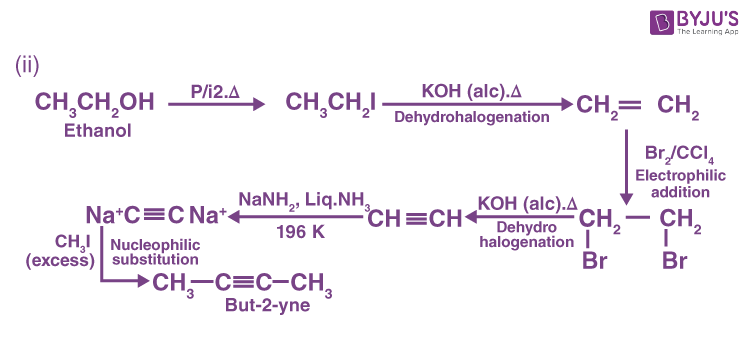 Ethanol to but-1-yne