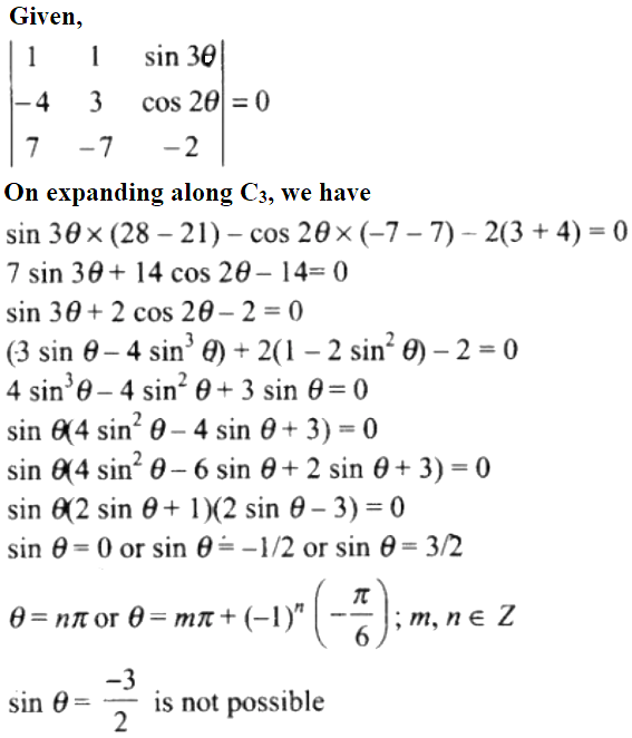 NCERT Exemplar Solutions Class 12 Mathematics Chapter 4 - 27